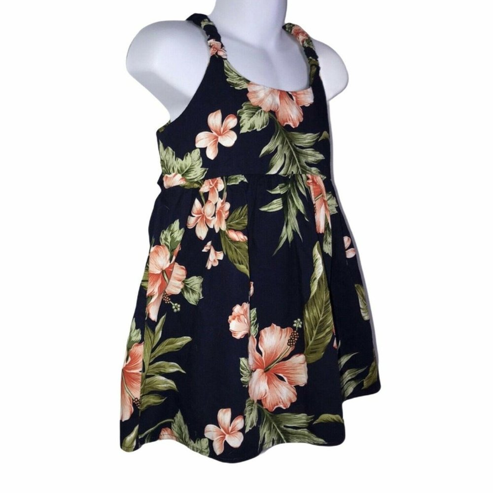 Ky's Floral Plumeria Hawaiian Sleeveless Top 4 - Picture 4 of 8